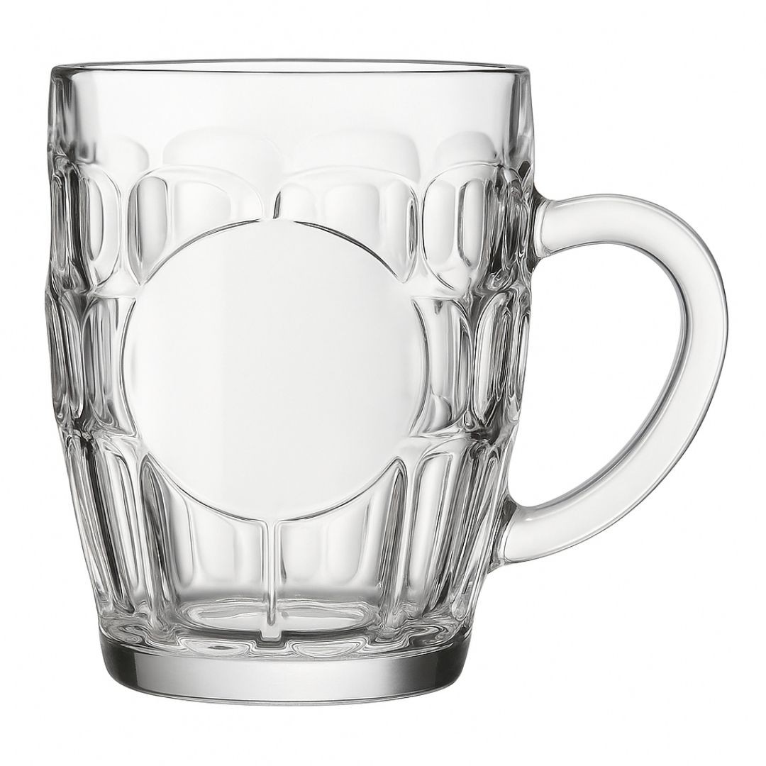 Jarra de cerveza de cristal Cintra Britania de 55 cl. Diseño clásico, resistente y elegante, ideal para disfrutar tu cerveza favorita