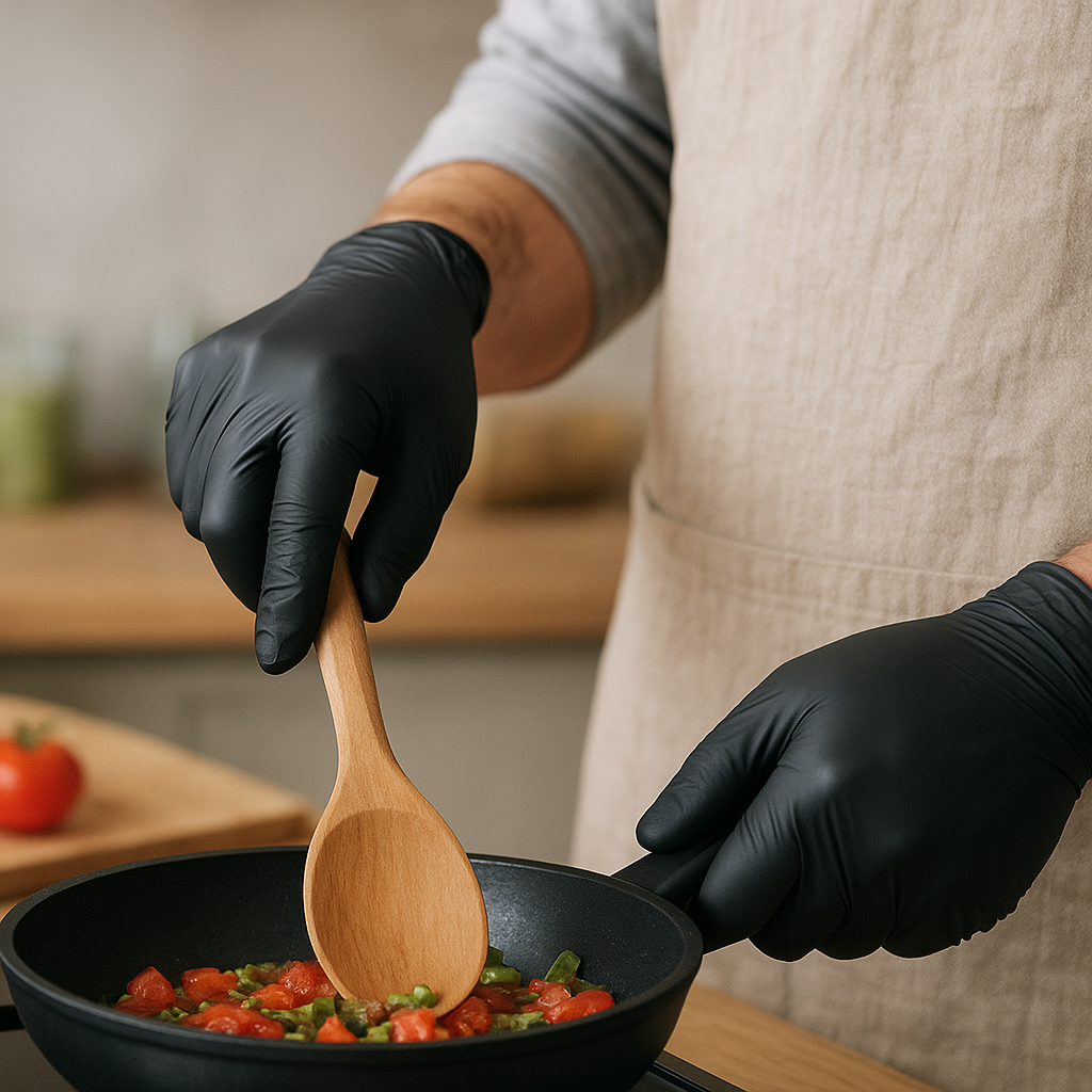 GUANTES DE NITRILO NEGRO ECO 3,5G 100U T/M - Imagen 2