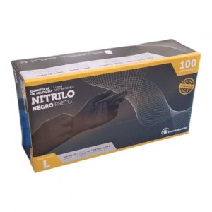 Guantes de nitrilo negro Premium 4,5G talla L. Caja 100 unidades. Alta resistencia, cómodos e higiénicos. Sin látex ni polvo, uso profesional.