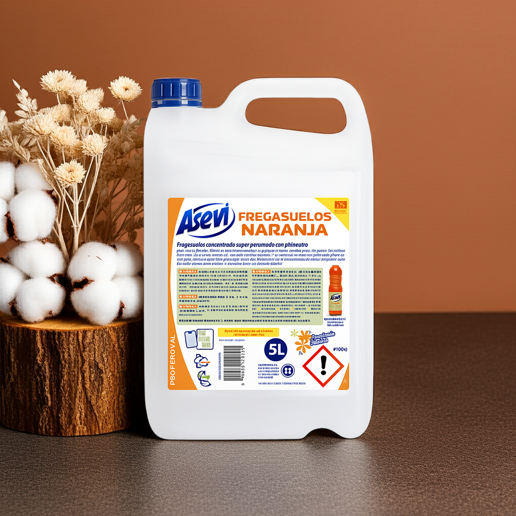 Fregasuelos concentrado Naranja de Asevi en 5 litros