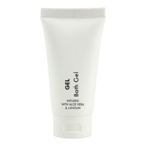 Gel monodosis en tubo 20 ml con Aloe Vera y Lanolina. Ideal para hoteles y alojamientos. Limpieza, frescor e imagen profesional. Caja de 400 uds.