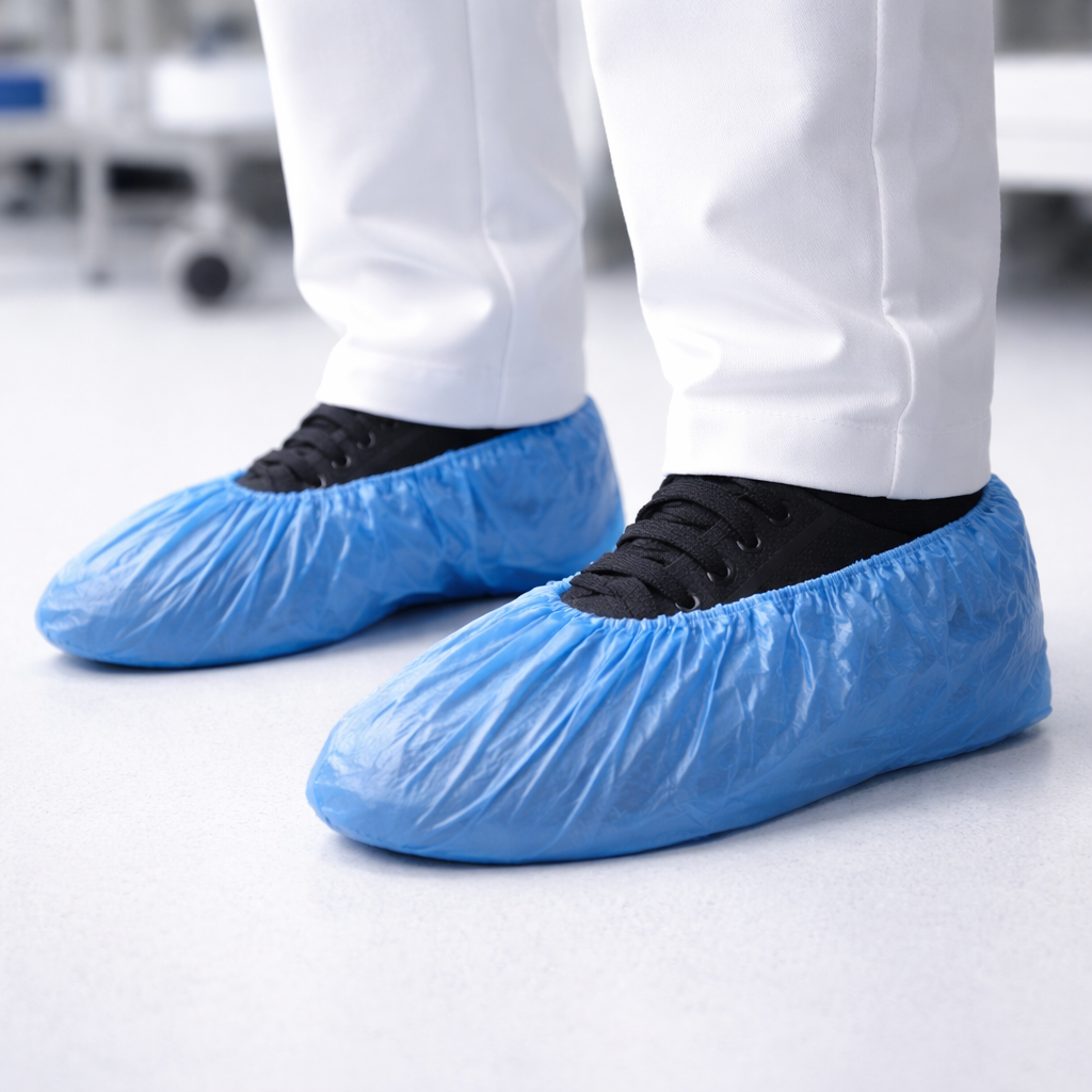 CUBREZAPATOS CON GOMA ELÁSTICA AZUL C/2000 UDS - Imagen 2