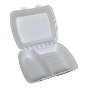 ENVASE POREX MENU 2 DIVISIONES 100 UDS.