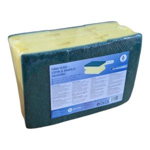 ESTROPAJO SALVAUÑAS FIBRA VERDE 6 UDS