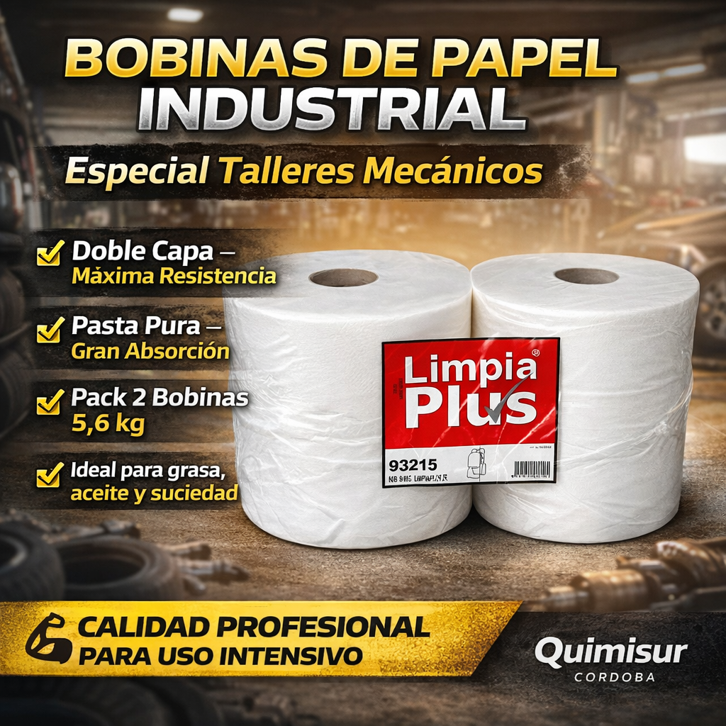 BOBINA DE PAPEL MECÁNICO PASTA PURA LIMPIAPLUS 2U 5,6 KG - Imagen 2