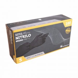GUANTE DE NITRILO NEGRO PREMIUM 4,5 G 100 UDS T/S