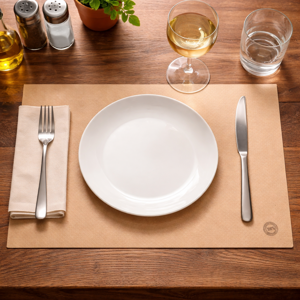 MANTEL INDIVIDUAL DE PAPEL 30X40 NATURE C/500 UDS - Imagen 2