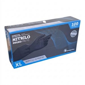 GUANTE DE NITRILO NEGRO ECO 3,5 GR. 100 UDS T/XL