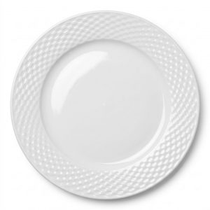 PLATO LLANO DE PORCELANA TRENZADO 21 CM