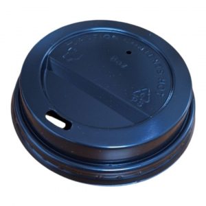 TAPA PARA VASO DE CARTON NEGRA 120 CC  P/100 UDS