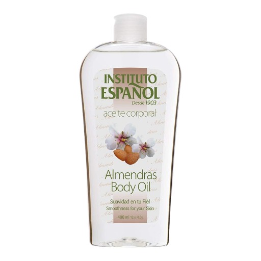aceite corporal de almendras 400 ml El aceite corporal de almendras se destaca como un emoliente eficaz que proporciona hidratación profunda y suavidad a la piel.