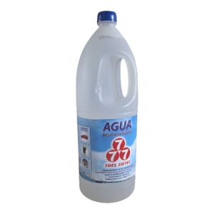 Agua Destilada 3 Sietes 4L: pureza máxima para uso industrial, doméstico y automotriz. Ideal para baterías, planchas y laboratorios. Calidad garantizada