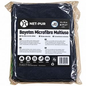 BAYETA DE MICROFIBRA NEGRA TERRY P/10 UDS