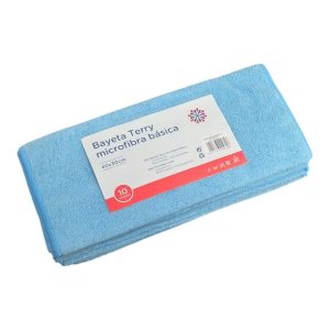 BAYETA DE MICROFIBRA TERRY AZUL P/10 UDS