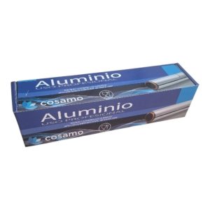 Bobina de aluminio profesional de 1 kg, ideal para uso en cocinas comerciales y restaurantes. Su alta resistencia y versatilidad la hacen perfecta para envolver alimentos