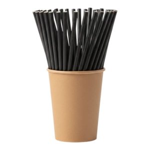 Las cañitas de papel negra son una opción ecológica y elegante para bebidas frías y calientes. Fabricadas con materiales biodegradables