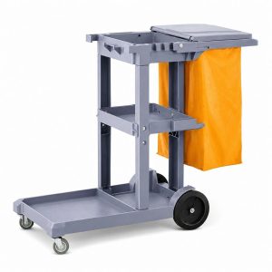 Carro multifuncional para su negocio. Su versatilidad lo hace perfecto para llevar todos los instrumentos para limpiar grandes zonas
