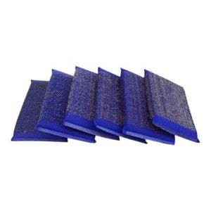Estropajo azul de acero inoxidable – Set de 6 unidades
Logra una limpieza profunda y segura con este set de estropajos azules de acero inoxidable de alta calidad.