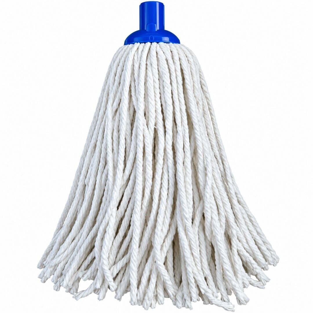 Fregona de algodón profesional de 225 gramos, ideal para una limpieza profunda y eficiente.
