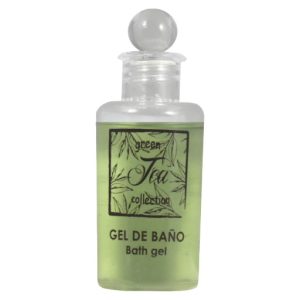 Gel de baño te verde bohemia, diseñado especialmente para hoteles y alojamientos turísticos, proporciona una experiencia revitalizante y elegante.