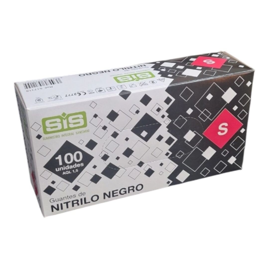 GUANTES DE NITRILO NEGRO 4 G T/S C/100 UDS