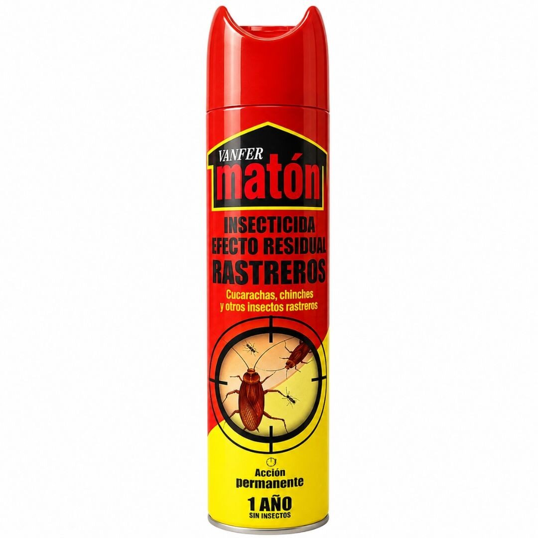 Insecticida Aerosol para Cucarachas Vinfer
El insecticida aerosol para cucarachas de la marca Vinfer es una solución eficaz para mantener tu hogar libre de insectos rastreros durante un año