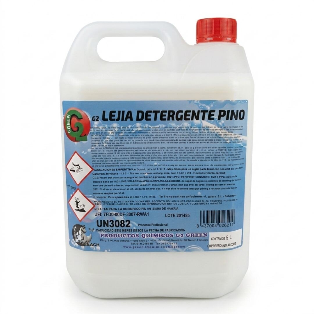LEJÍA CON DETERGENTE PINO G2 GREEN 5 L