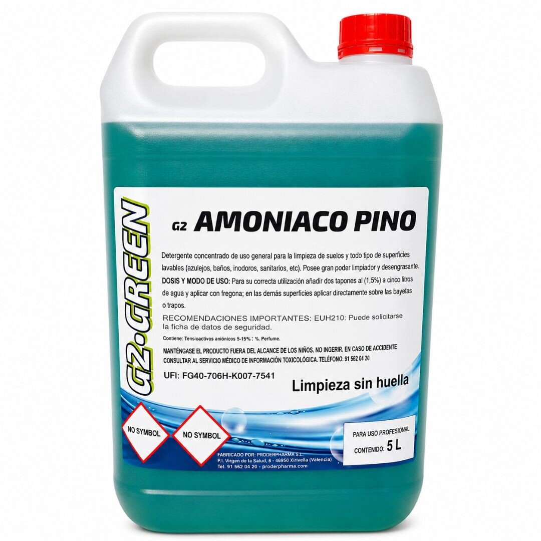 LIMPIADOR AMONIACAL PINO G2 GREEN 5 L