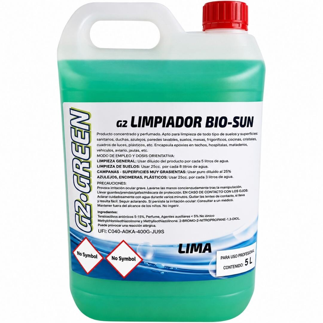 LIMPIADOR BIOPERFUMADO LIMA G2 GREEN 5 L
