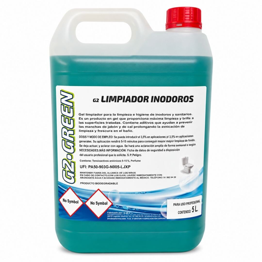 LIMPIADOR PARA BAÑOS Y SANITARIOS G2 GREEN 5 L