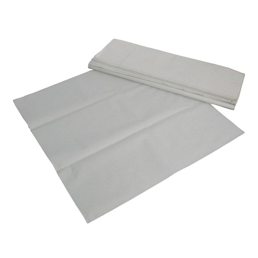 Mantel de papel blanco 100x100 cm. Caja con 400 unidades. Ideal para hostelería, eventos y catering. Desechable, práctico e higiénico.
