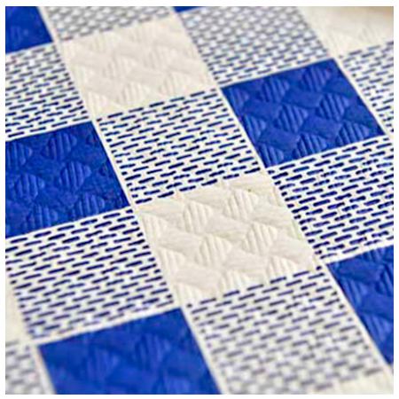 MANTEL DE PAPEL CUADROS AZUL BLANCO 1X1 C/400 UDS