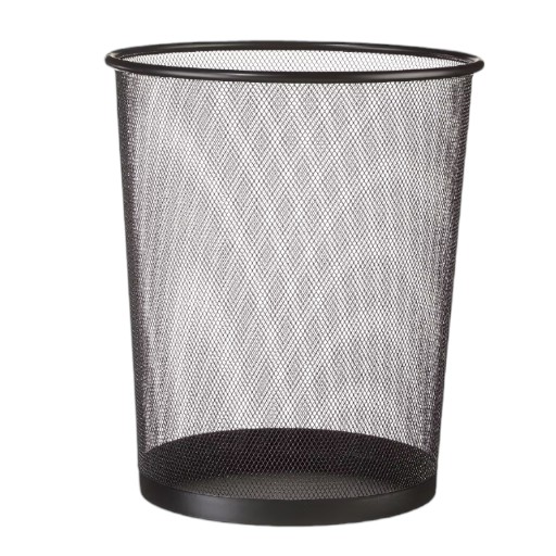 PAPELERA REJILLA METALICA PAMEX NEGRA