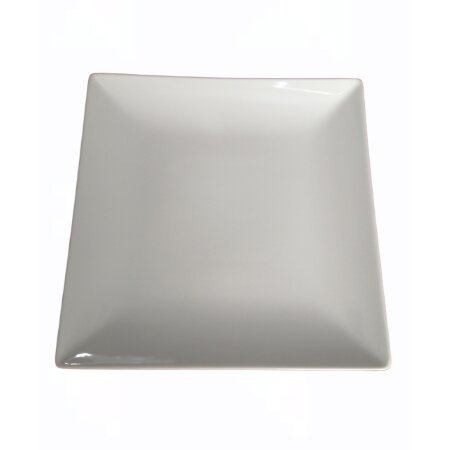 PLATO LLANO CUADRADO IVORY 21 CM