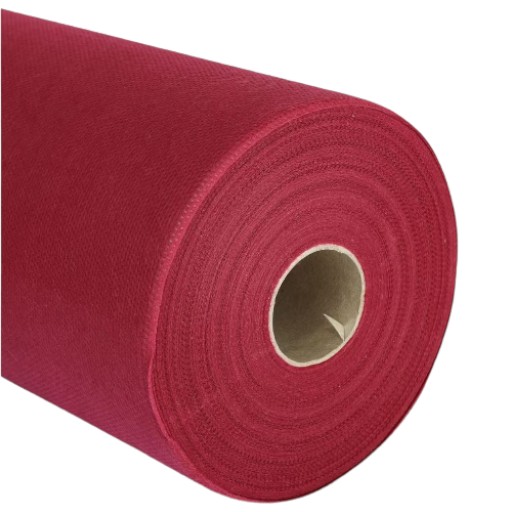 Rollo de mantel burdeos Novotex 1,20x50 m. Elegante, resistente y reutilizable. Ideal para hostelería, eventos y catering.
