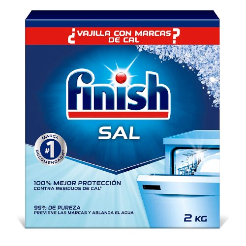 Sal para Lavavajillas Finish en Bolsa de 2 kg
La sal para lavavajillas es un componente esencial para garantizar el buen funcionamiento y la eficiencia de cualquier lavavajillas.