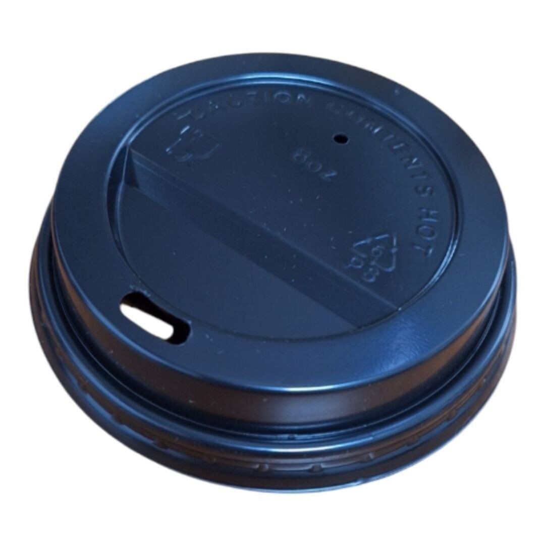 TAPA PARA VASO DE CARTON NEGRA 120 CC P/100 UDS