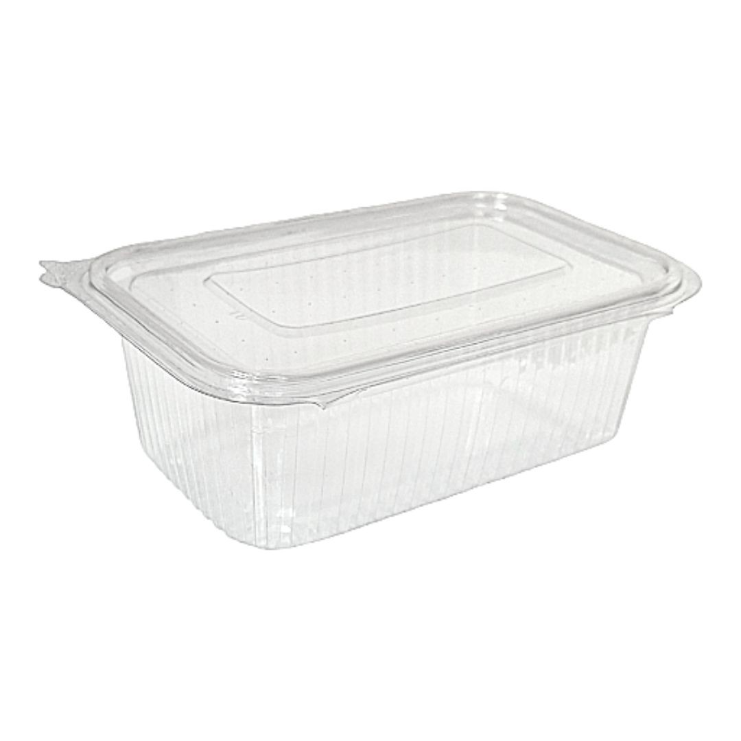 tarrina bisagra PET 1000 cc rectangular es una opción excelente para el almacenamiento de alimentos fríos.