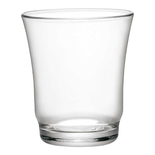 Vaso carajillo bombón de cristal con una capacidad de 12,5 cl presentado en caja de 6 unidades, ideal para café bombón o carajillo